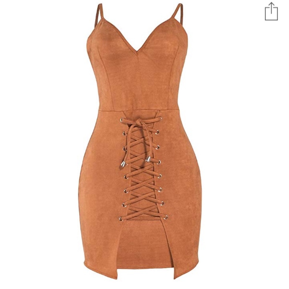 Suede Bodycon Dress